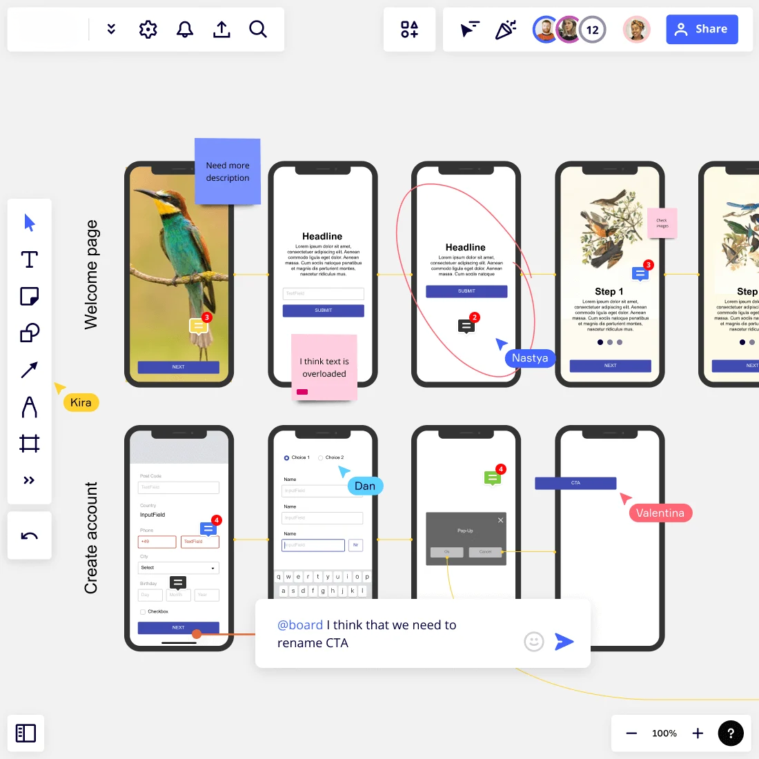 Mobile app design concepts