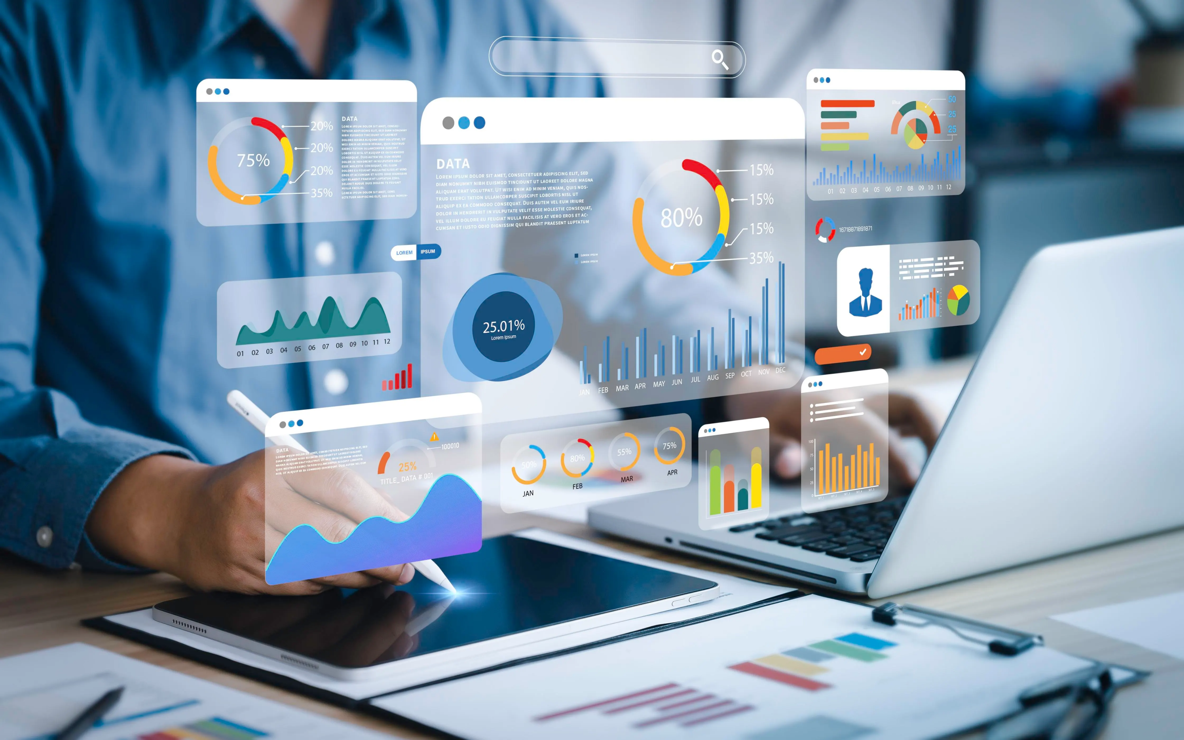 Digital marketing analytics dashboard