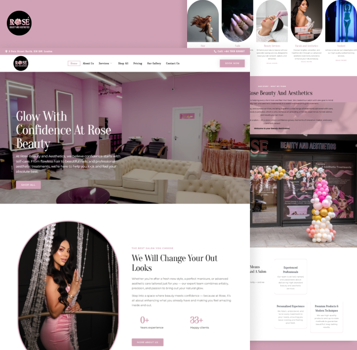 Rose Beauty and Aesthetic website