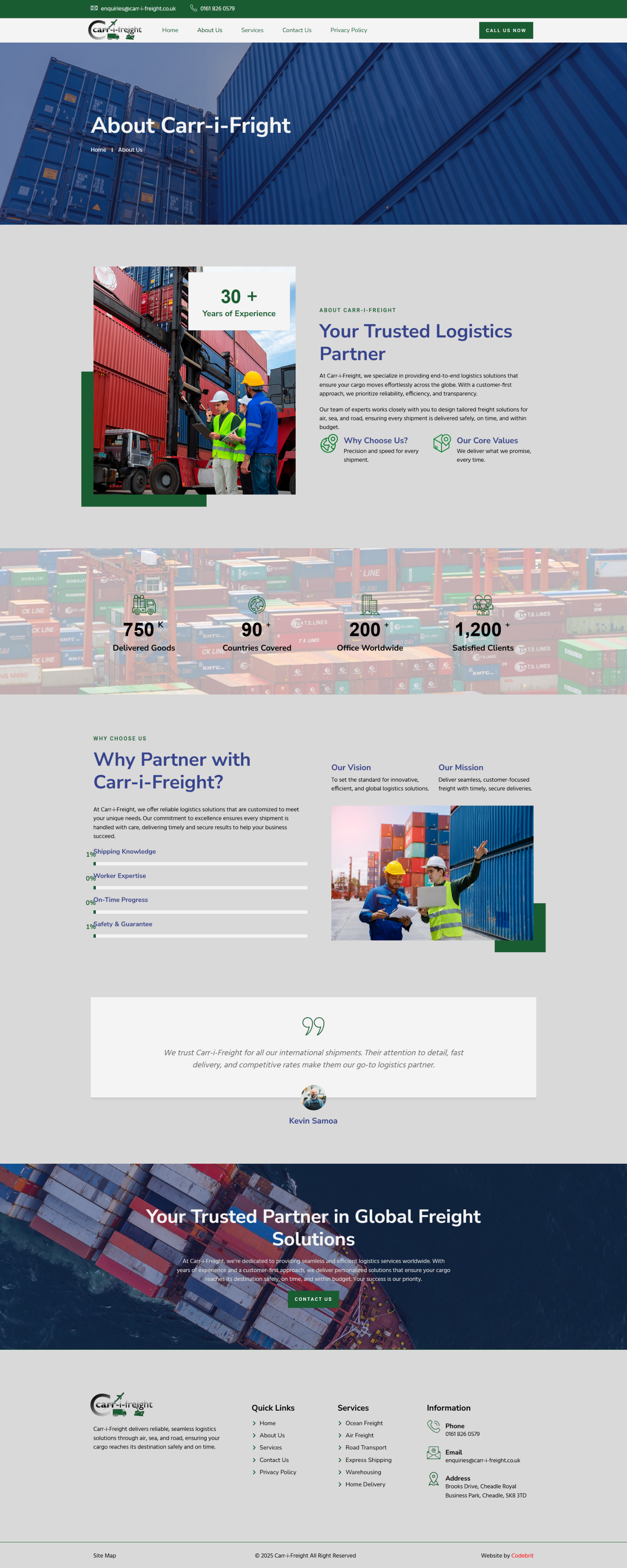 Carr-i-Freight about page