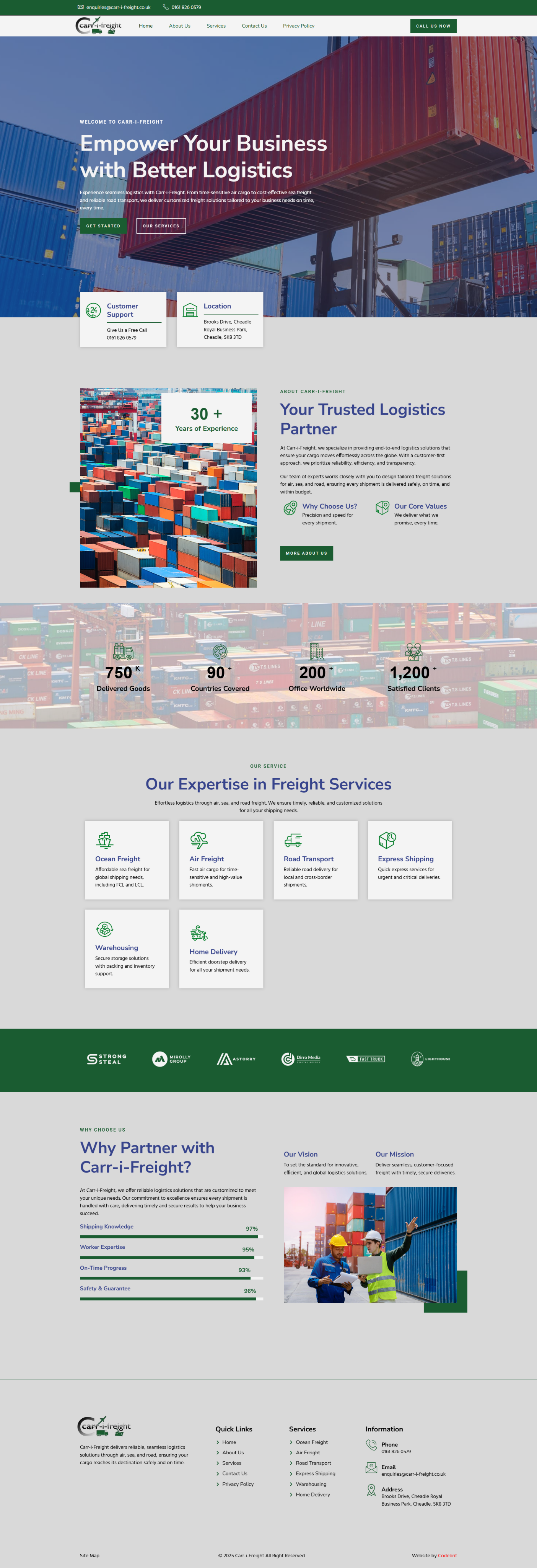 Carr-i-Freight website preview