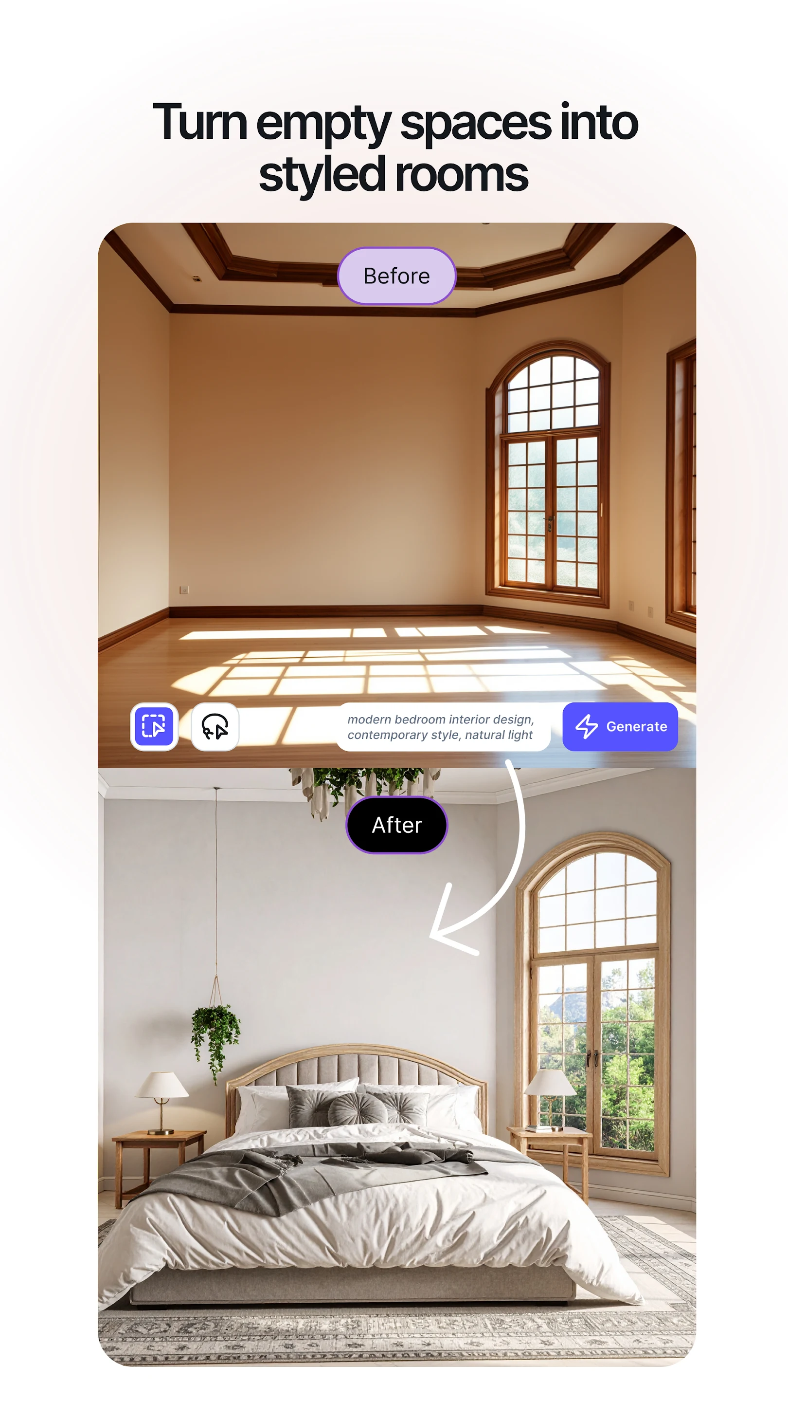 Renovate AI app screen
