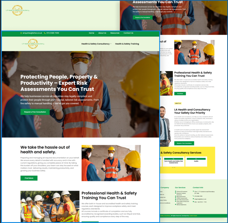 LA Health and Safety Consultancy website