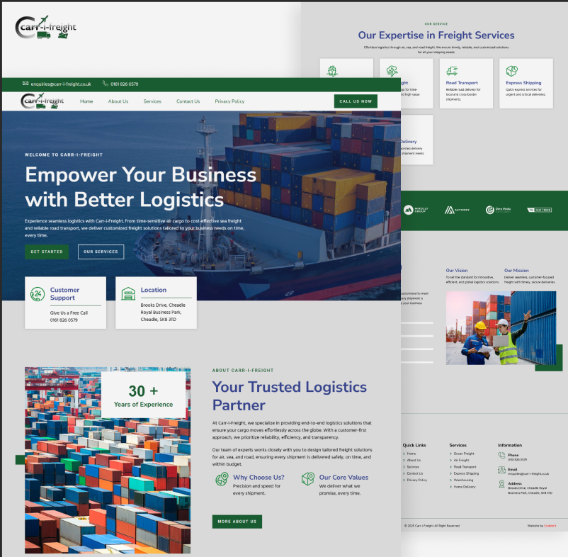 Carr-i-Freight logistics website