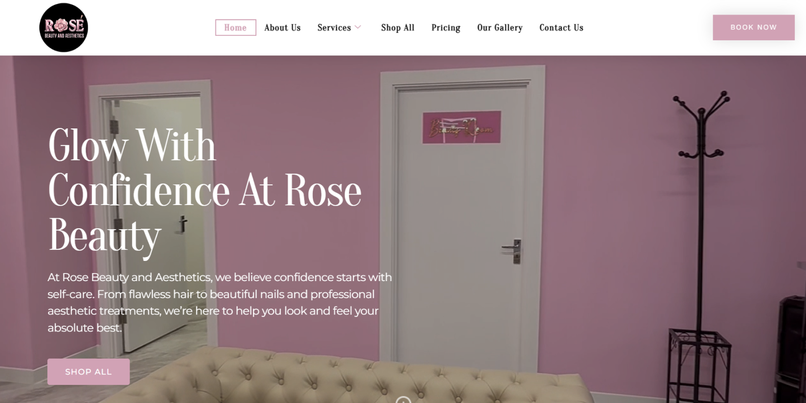 Rose Beauty & Aesthetics Website Design