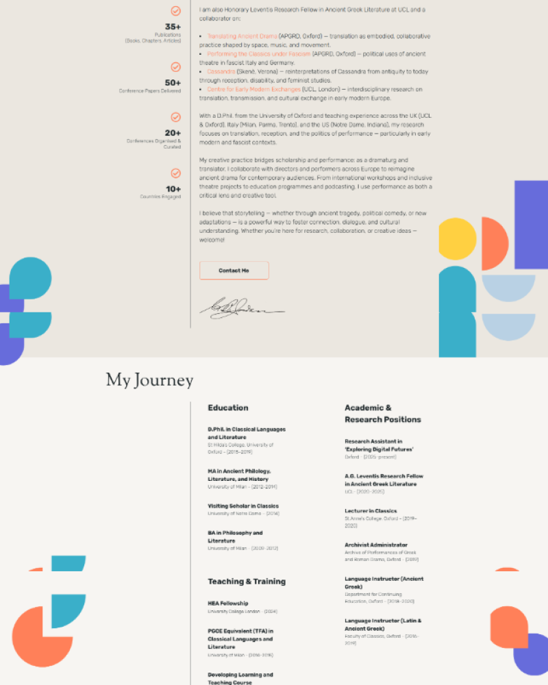 Research Portfolio Website Development