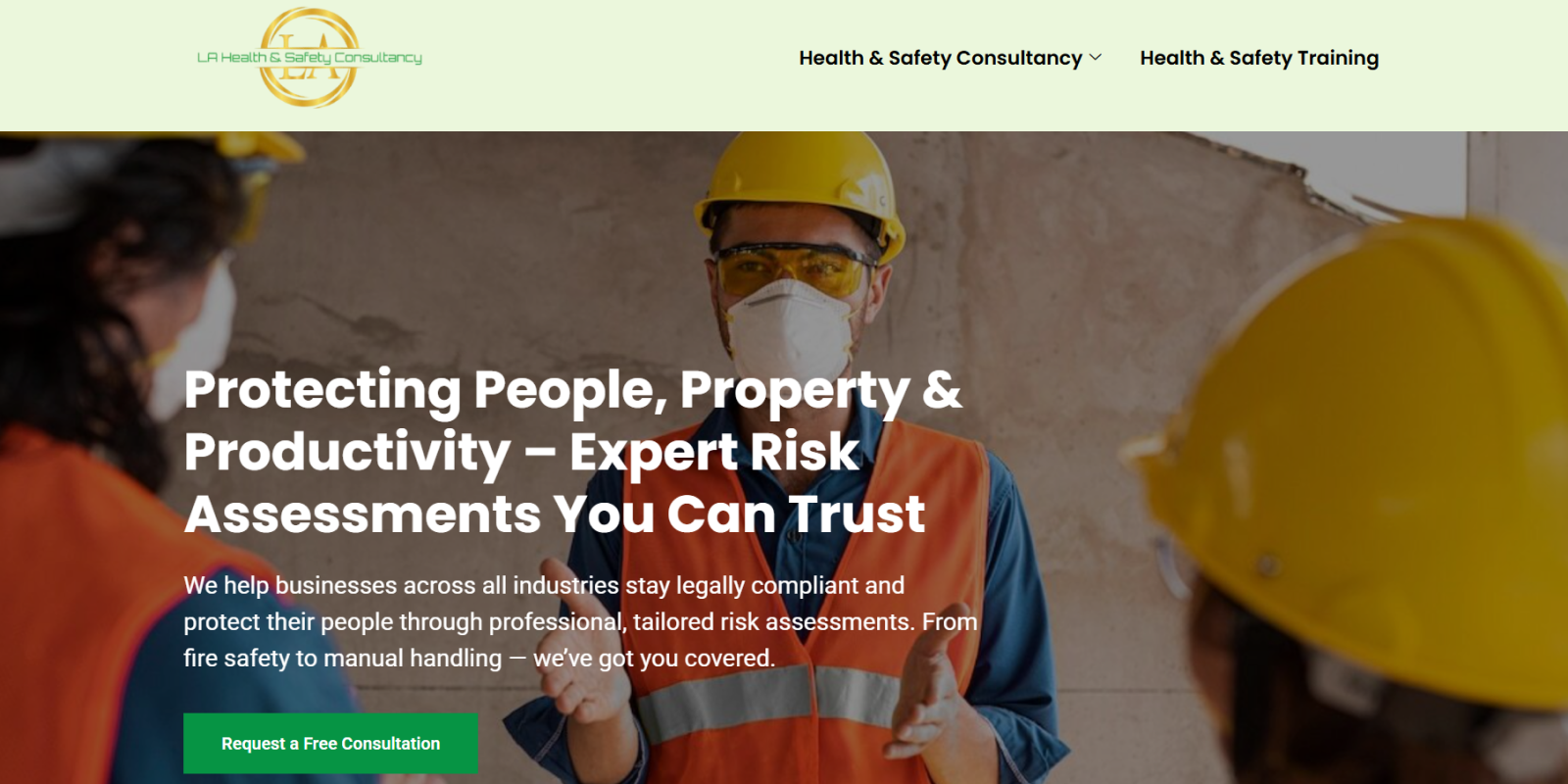 LA Health and Safety Consultancy Website Design
