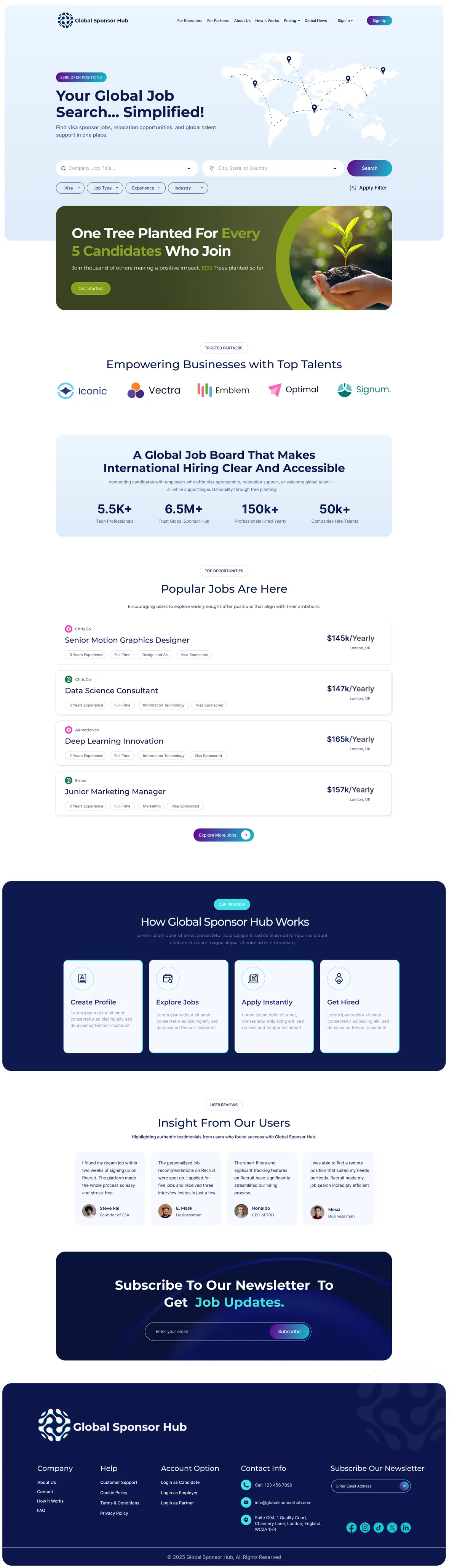 Global Sponsor Hub homepage — Your Global Job Search Simplified